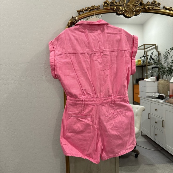 BLANKNYC Cotton Button Front Romper - Picture 4 of 5